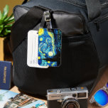 Van Gogh art, Starry Night, famous painting Luggage Tag<br><div class="desc">Van Gogh art: Starry Night luggage tag. World-famous fine art painting.</div>
