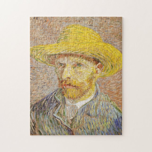 Van Gogh Autoportrait avec Puzzle Casquette paille (Vertical)