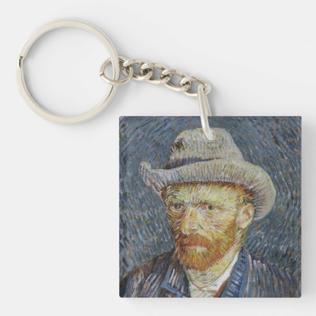 Van Gogh Autoportrait Gris Sens Casquette Peinture (Devant)
