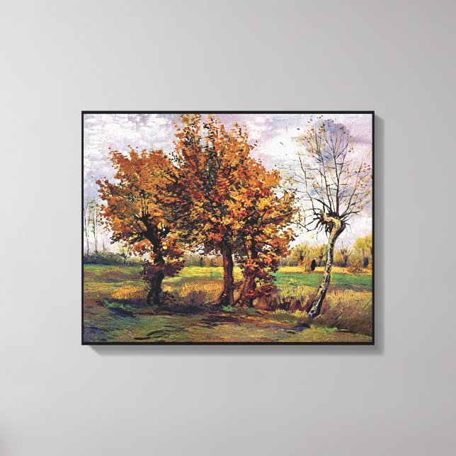 Van Gogh - Autumn Landscape With Four Trees Canvas Print (Front)