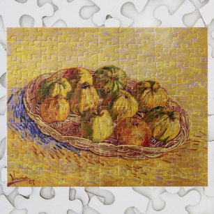 Van Gogh Basket of Apples, Vintage Still Life Art Jigsaw Puzzle