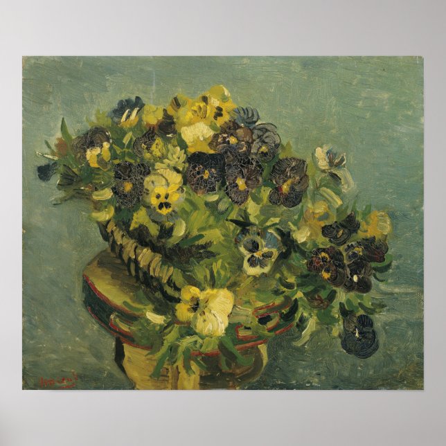 Van Gogh - Basket With Violets Poster (Front)