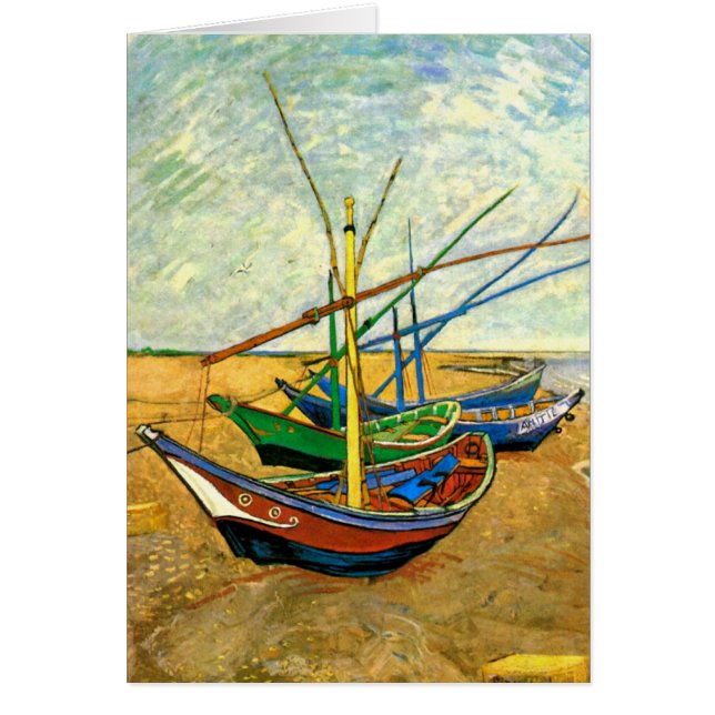 Van Gogh Bateaux de pêche sur la plage de Saintes  (Devant)