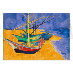 Van Gogh Bateaux Plage impressionniste