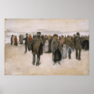 Van Gogh - Beach At Scheveningen 1882 Poster