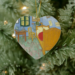 Van Gogh Bedroom in Arles - Classic Yellow & Blue Ceramic Ornament