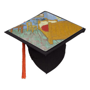 Van Gogh Bedroom in Arles - Classic Yellow & Blue Graduation Cap Topper