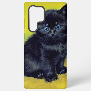 Van Gogh Black Cat Purple Flowers Samsung Galaxy Case