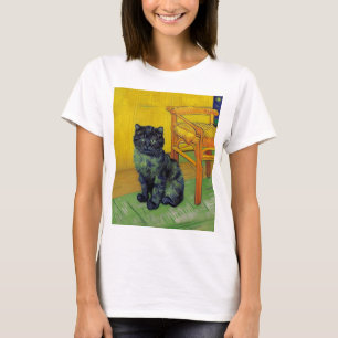 Van Gogh Black Cat T-Shirt