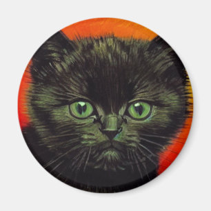 Van Gogh Black Kitten Magnet