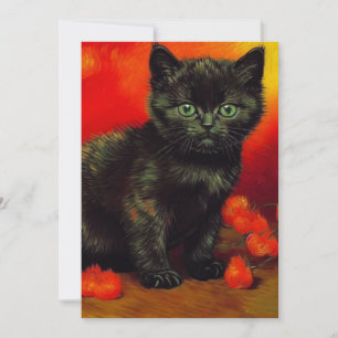Van Gogh Black Kitten Save The Date
