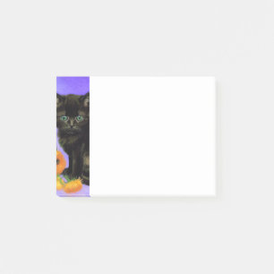 Van Gogh Black Kitten with Sunflowers Post-it Notes