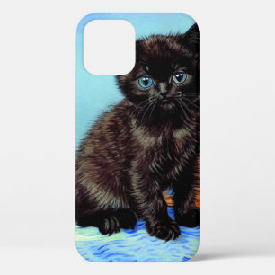 Van Gogh Black Kitten with Yarn iPhone 12 Case
