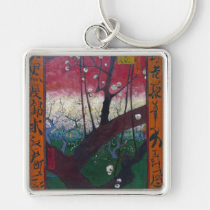 Van Gogh Blooming Plum Tree Keychain