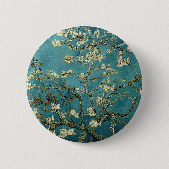 Van Gogh Blossoming Almond 2 Inch Round Button (Front)
