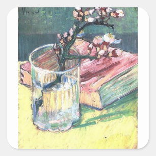 Van Gogh, Blossoming Almond Branch Square Sticker