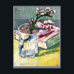Van Gogh - Blossoming Almond Branch with a Book Postcard<br><div class="desc">Vincent van Gogh famous painting,  Blossoming Almond Branch in a Glass with a Book</div>