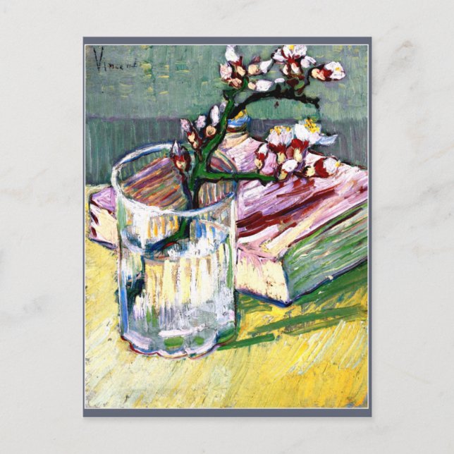 Van Gogh - Blossoming Almond Branch with a Book Postcard (Front)