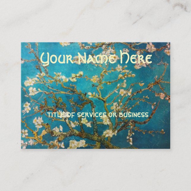 Van Gogh Blossoming Almond Tree Business Card (Front)