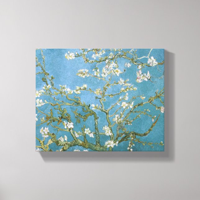 Van Gogh Blossoming Almond Tree Fine Art Canvas Print (Front)