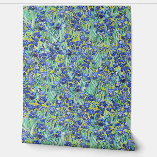 Van Gogh Blue Irises Pattern Wallpaper