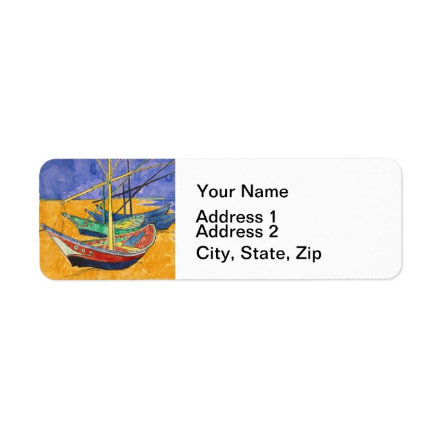 Van Gogh Boats Impressionism Beach (Front)