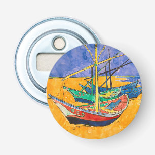Van Gogh Boats Impressionism Beach Bottle Opener