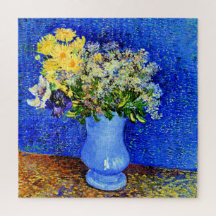 Van Gogh - Bouquet of Flowers in a Blue Vase Jigsaw Puzzle