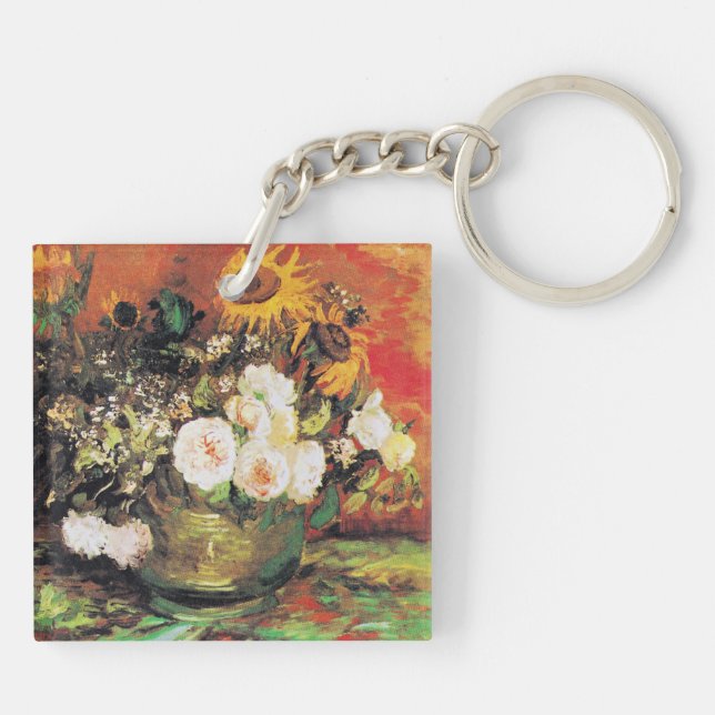 Van Gogh - Bowl avec des tournesols, Roses et autr (Dos)