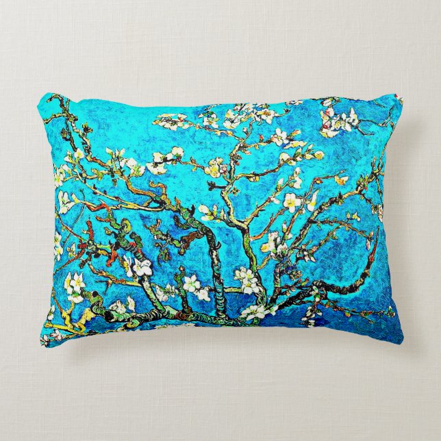 Van Gogh - Branches with Almond Blossoms Accent Pillow (Front)