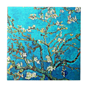 Van Gogh - Branches with Almond Blossoms Tile
