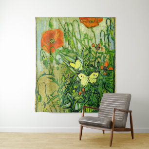 Van Gogh - Butterflies and Poppies Tapestry
