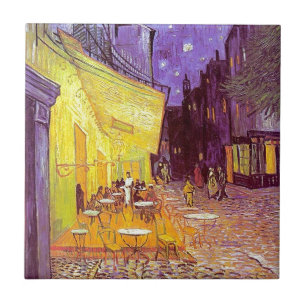 Van Gogh Cafe Impressionist Painting Tile
