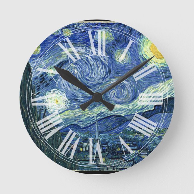 Van Gogh Cafe Starry Night Round Clock (Front)