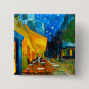 Van Gogh Café Terrace at Night 2 Inch Square Button