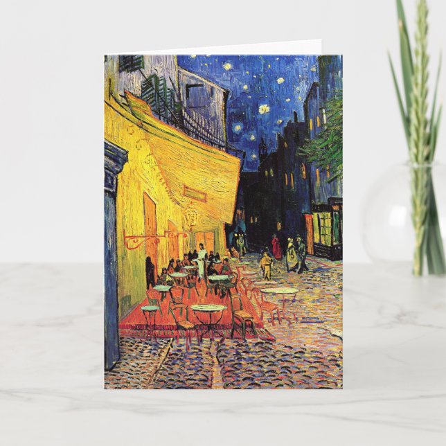 Van Gogh Cafe Terrace At Night Card (Front)