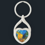 Van Gogh Café Terrace at Night Keychain<br><div class="desc">Keychain featuring Vincent van Gogh’s oil painting Café Terrace at Night (1888). Yellow stars paint the blue night sky above an outdoor café in France. A marvellous gift for fans of Post-Impressionism and Dutch art.</div>
