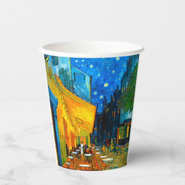 Van Gogh Café Terrace at Night Paper Cups (Front)