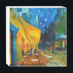 Van Gogh Café Terrace at Night Wooden Box Sign<br><div class="desc">Wooden Box Sign featuring Vincent van Gogh’s oil painting Café Terrace at Night (1888). Yellow stars paint the blue night sky above an outdoor café in France. A marvellous gift for fans of Post-Impressionism and Dutch art.</div>