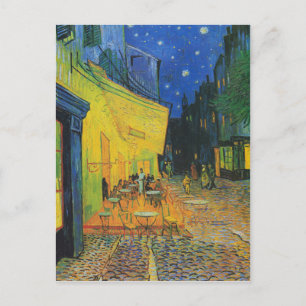 Van Gogh   Cafe Terrace Change of Address Announcement Postcard