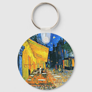 Van Gogh - Cafe Terrace, famous painting Keychain