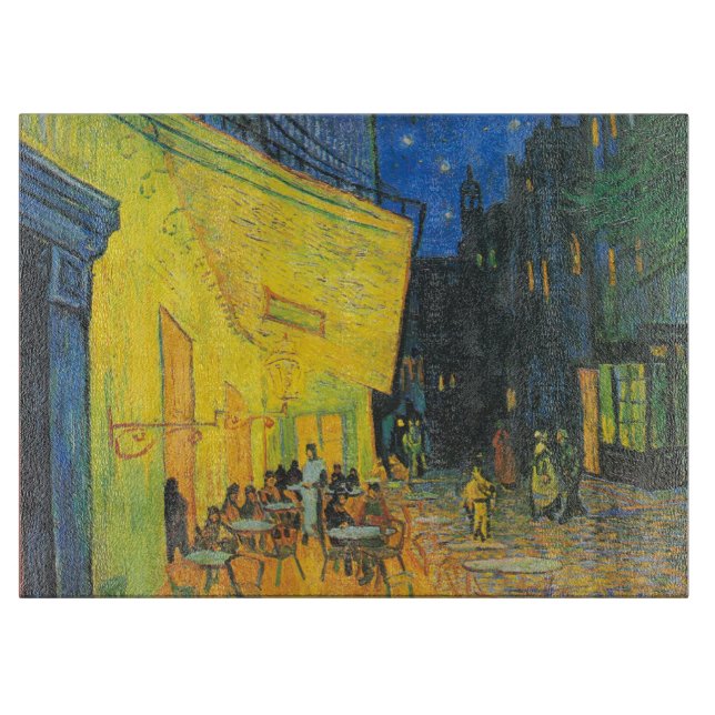 Van Gogh Cafe Terrace French Street Scene Cutting Board (Front)