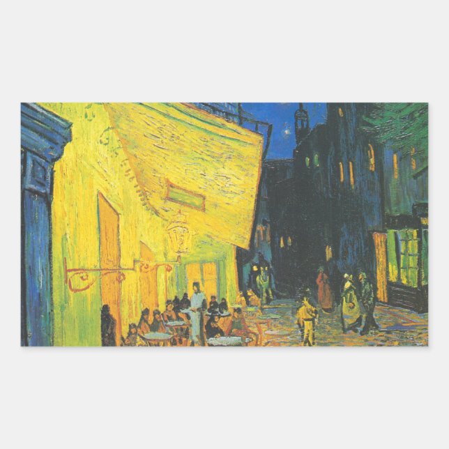 Van Gogh Cafe Terrace French Street Scene Sticker (Front)