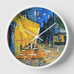 Van Gogh: Cafe Terrace Large Clock