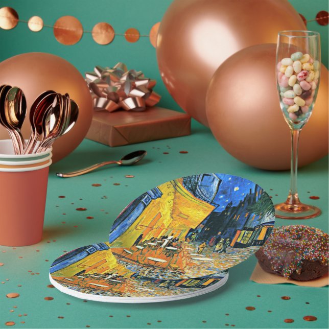 Van Gogh - Cafe Terrace Paper Plate (Multi)