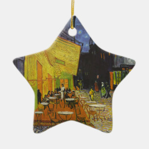 Van Gogh Cafe Terrace Post-Impressionist Ceramic Ornament