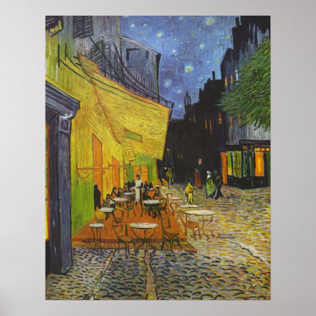 Van Gogh Cafe Terrace Post-Impressionist Painting Poster (Front)
