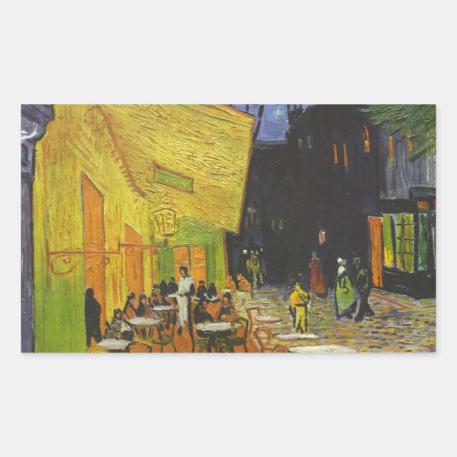 Van Gogh Cafe Terrace Post-Impressionist Sticker (Front)