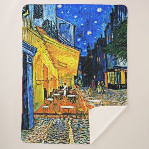 Van Gogh - Cafe Terrace Sherpa Blanket