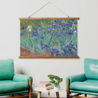 Van Gogh Classic Painting Irises Floral Botanical